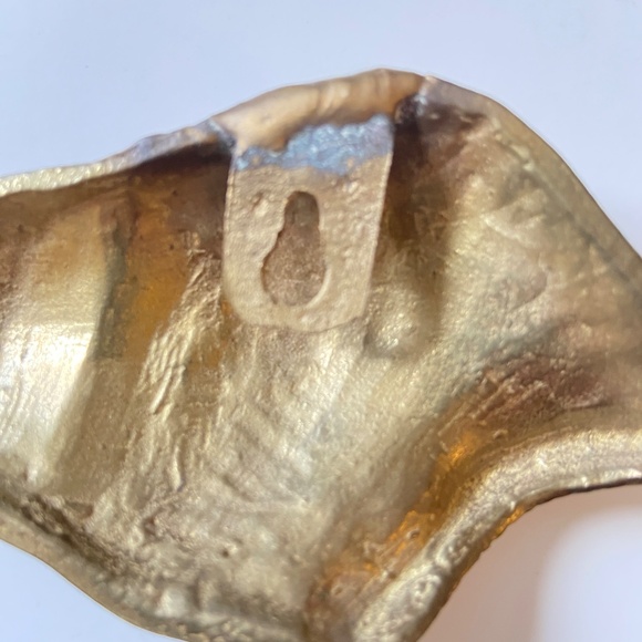 3 Vintage Brass Sea Shell Wall Art Nautical Ocean Wall Decor Beach House Retro - Picture 10 of 10